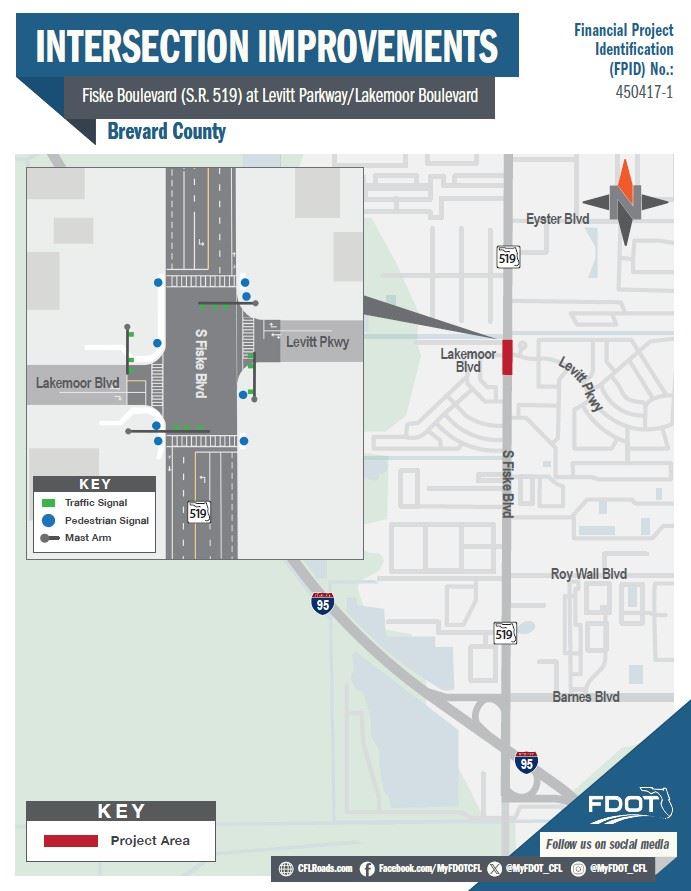 Fiske Blvd FDOT Intersection Map