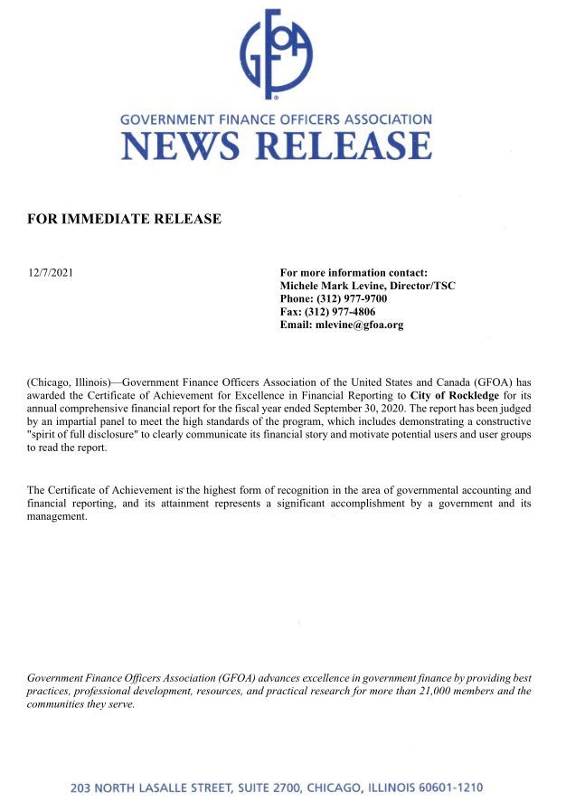 GFOA Press Release Dec 2021