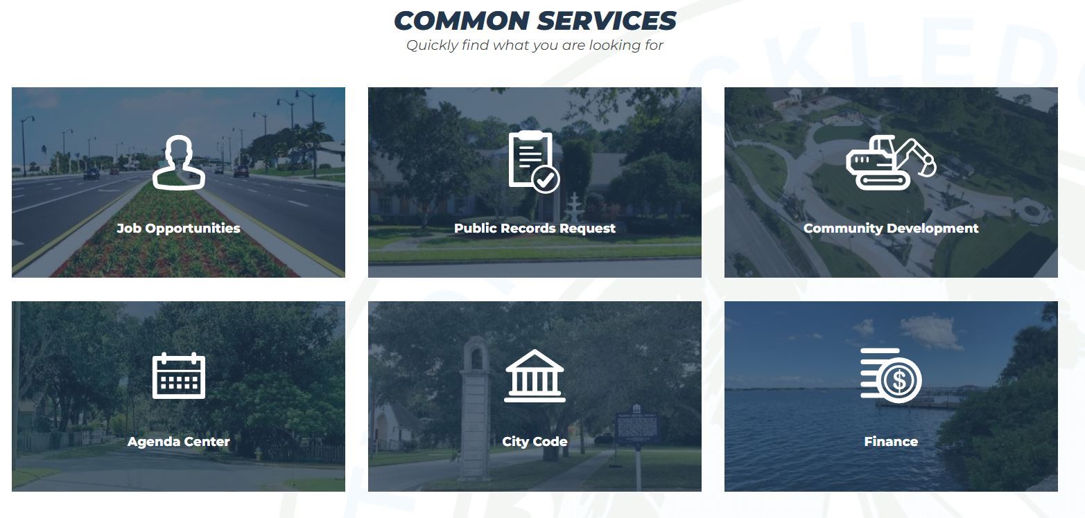 Screenshot of website redesign