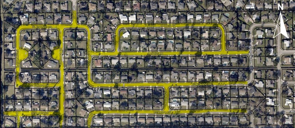 Kings Grant paving map