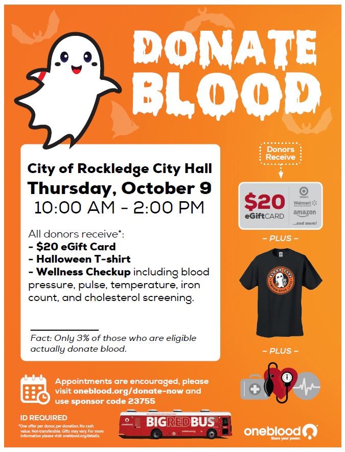 October blood drive flyer